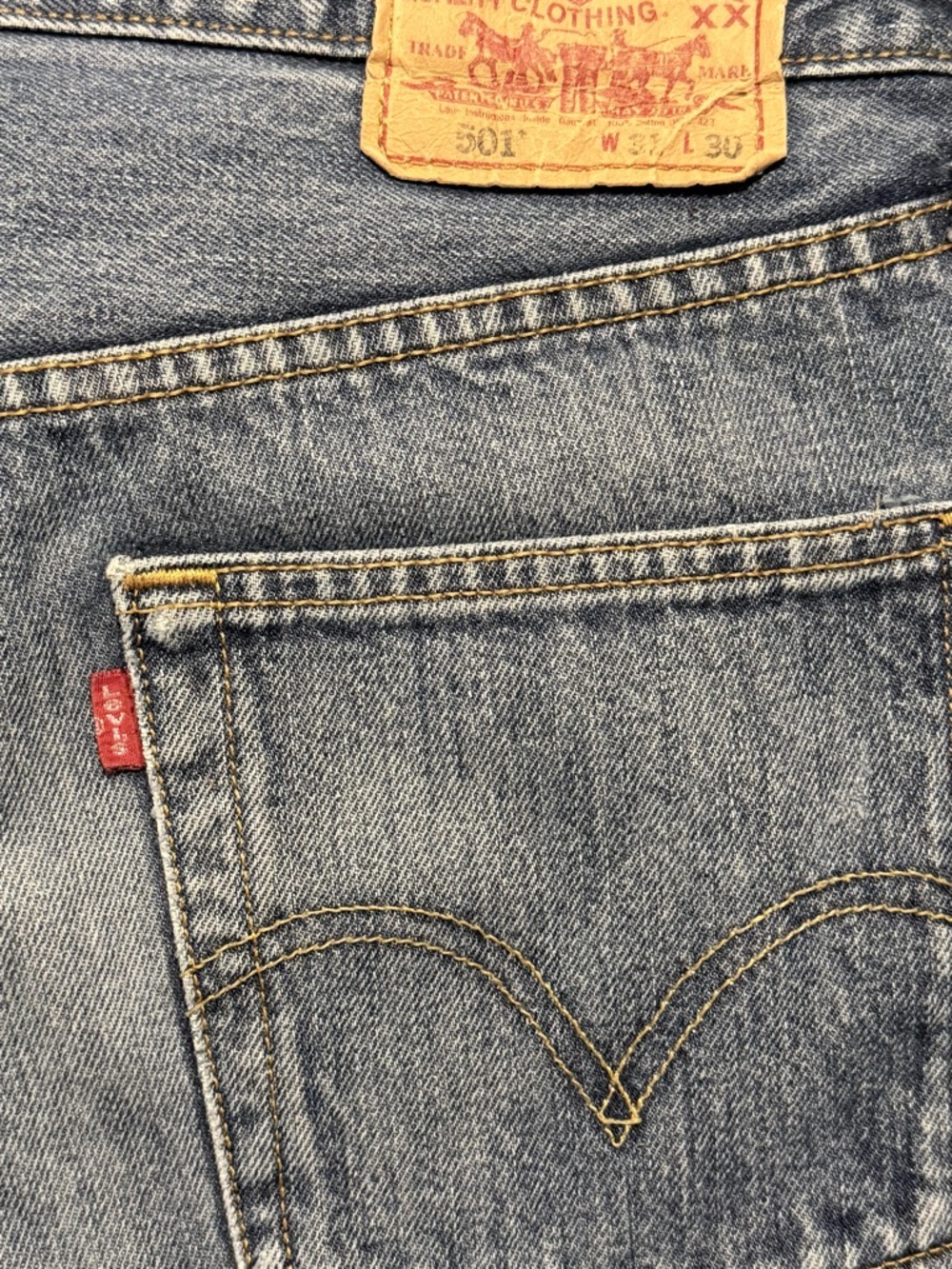 Levi's Vintage Men’s 501 Button-fly Straight Jeans Size W31 L30 - Picture 6 of 8